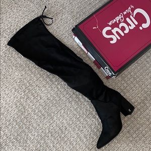 Over The Knee Black Suede Boots